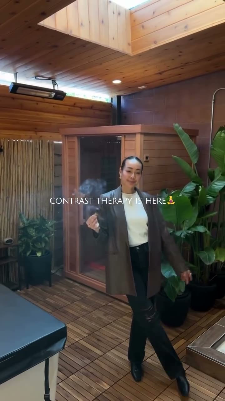 Contrast therapy: infrared sauna and cold plunge